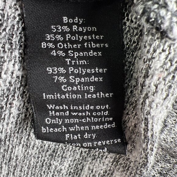 Rock & Republic Womens 1X Gray Top Sleeveless Black Embellished Cross Rayon Poly - Picture 8 of 8